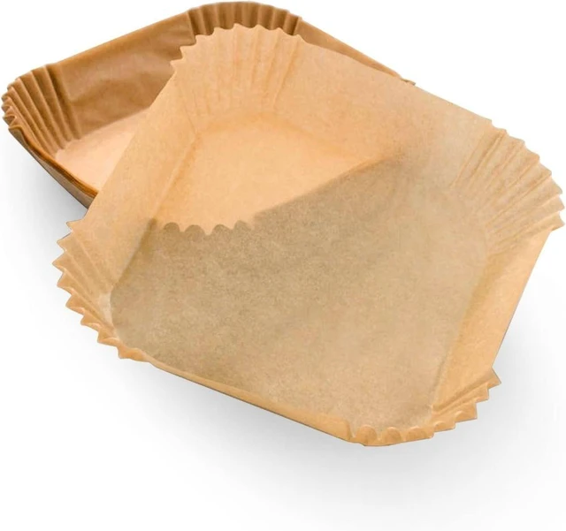 Alt view image 6 of 7 - Premium Air Fryer Liners (100 Pack) - Non-Stick, Heat Resistant for Hassle-Free Cooking, Disposable Paper Liners for Air Fryer, Disposable Air Fryer Liners