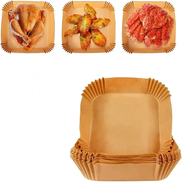 Alt view image 2 of 7 - Premium Air Fryer Disposable Paper Liners (100 Pack) - Non-Stick, Heat Resistant Parchment Paper Accessories for Baking, Roasting & Microwave, Easy Cleanup