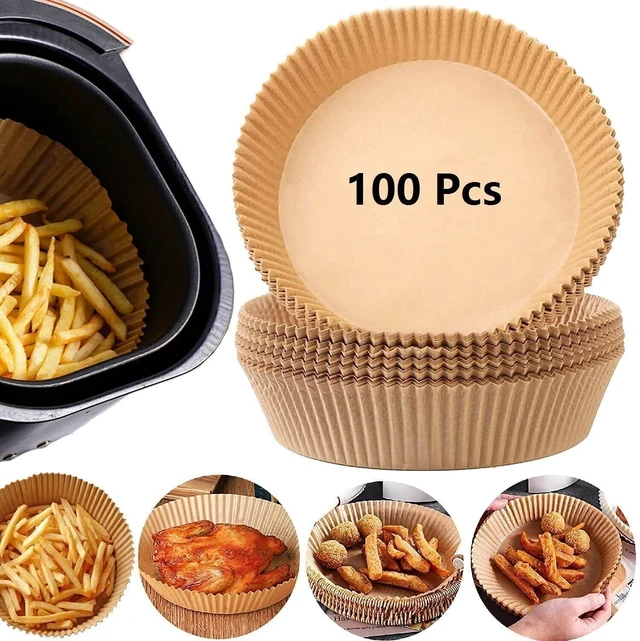 Main image of 100Pcs Air Fryer Paper Liners PREMIUM QUALITY Non-stick Disposable for All Air Fryers