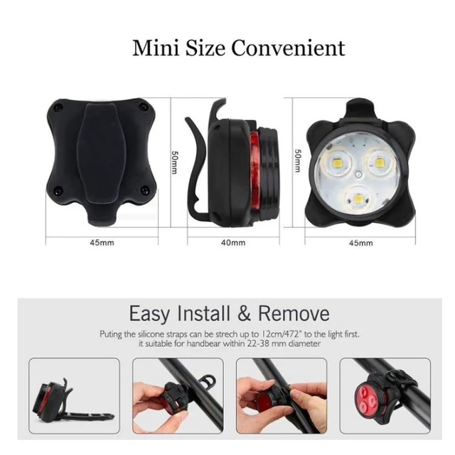 Alt view image 6 of 7 - USB charging Headlight Front Light Led Lamp Horn for Bicycle E-Bike Electric