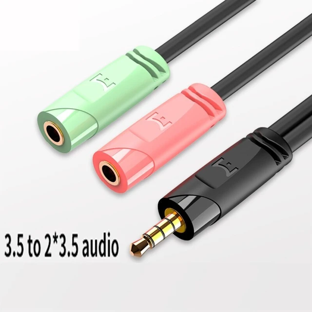 Main image of 3.5mm AUX Audio Earphone Splitter 1 Male to 2 Female Gold Plated Headphone Cable