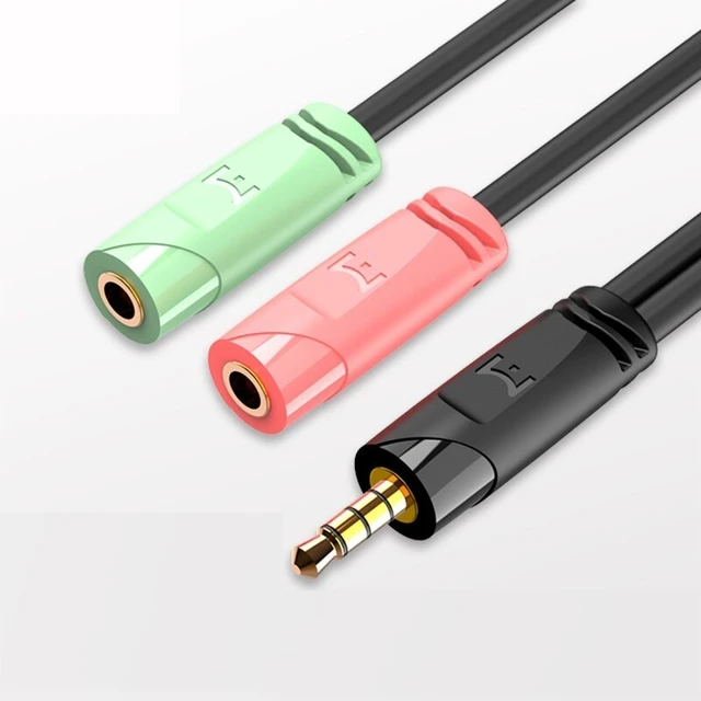 Alt view image 2 of 7 - 3.5mm AUX Audio Earphone Splitter 1 Male to 2 Female Gold Plated Headphone Cable