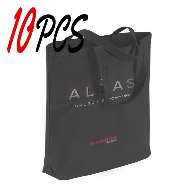 Alt view image 7 of 7 - 2Pack Lightweight Small 100% Cotton Canvas Reusable Tote Shopping,Kids Party Bags New