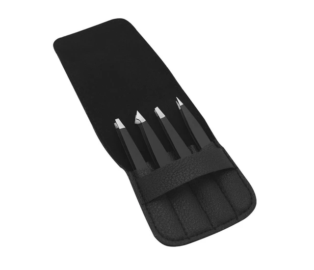 Alt view image 2 of 7 - New Eyebrow Tweezers Set Professional Hair Pluckers Professional Beauty 4pcs Kit