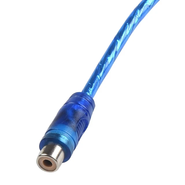 Alt view image 2 of 7 - 2pcs RCA Y Splitter Audio Jack Cable Adapter 1 Female to 2 Male Connector Blue