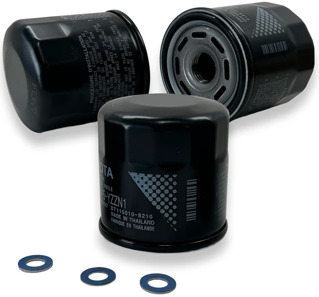 Main image of Genuine Oil Filter 90915-YZZN1 / 90915-YZZF2 with Drain Plug Washers OEM 3 PACK