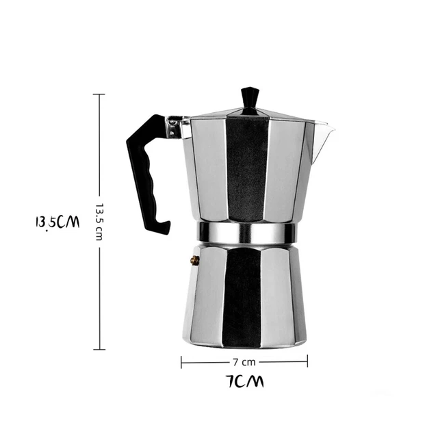 Alt view image 2 of 7 - 2 Cups Stove Pot Espresso Cuban Moka Coffee Maker Cafetera Cubana Italiana 100ml