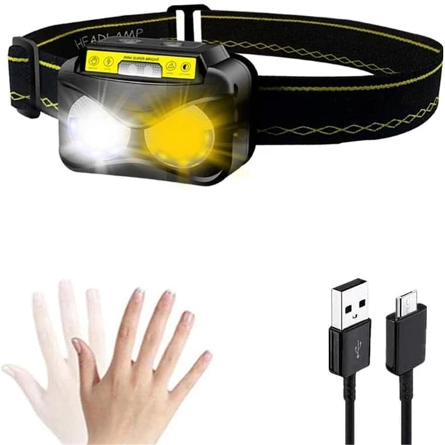 Main image of 2Pcs 20000 lumens 6Modes USB Rechargeable IPX65 Waterproof LED Head Lamp Fishing