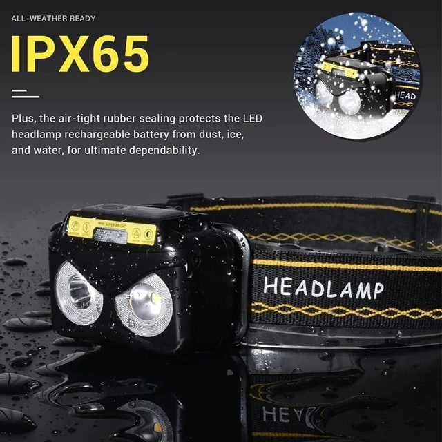 Alt view image 6 of 7 - 2Pcs 20000 lumens 6Modes USB Rechargeable IPX65 Waterproof LED Head Lamp Fishing