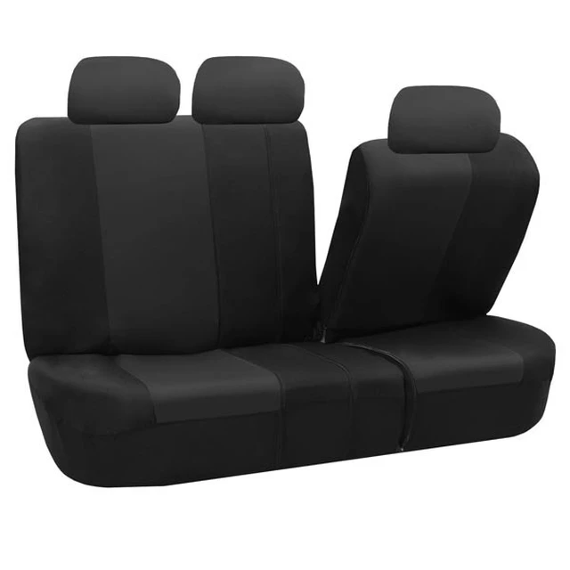 Alt view image 5 of 7 - Car Seat Cover for Back Seat in Faux Leather - 12x14x5in Fit, Black Rear Set