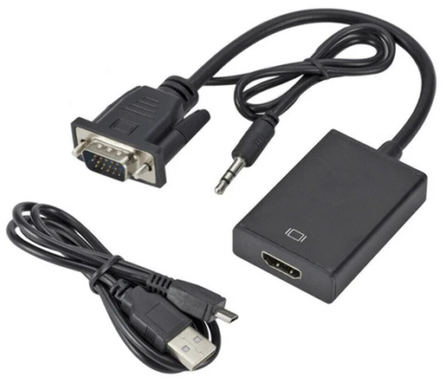 Main image of VGA Analog to HDMI Digital Audio Video Converter Adapter Cable for PC Laptop TV
