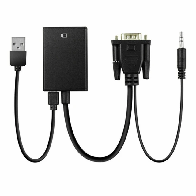 Alt view image 4 of 7 - VGA Analog to HDMI Digital Audio Video Converter Adapter Cable for PC Laptop TV
