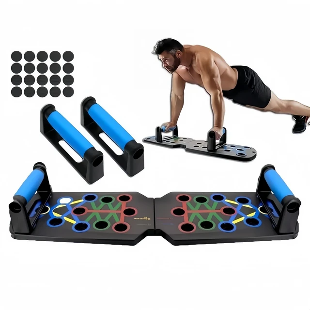 Alt view image 4 of 7 - 28-in-1 Push Up Rack Board System w/ Counter Fitness Home Gym Exercise Stands