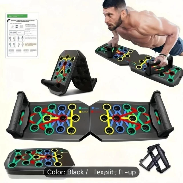Main image of 28-in-1 Push Up Rack Board System w/ Counter Fitness Home Gym Exercise Stands