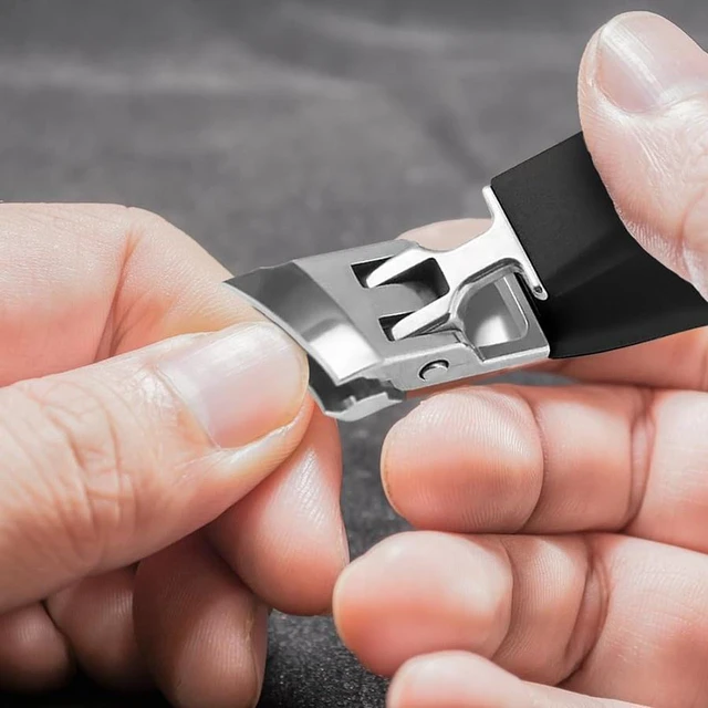 Alt view image 4 of 7 - Wide Jaw Opening Anti-Splash Slanted Nail Clipper, Curved Nail Clipper AN