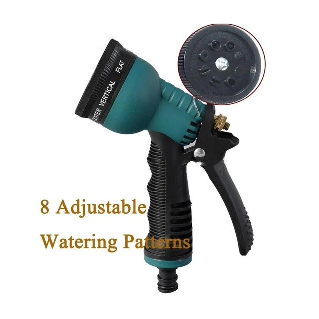 Main image of 2 Pack Garden Hose Nozzle Sprayer Adjustable 8 Patterns Heavy Duty for Hose USA