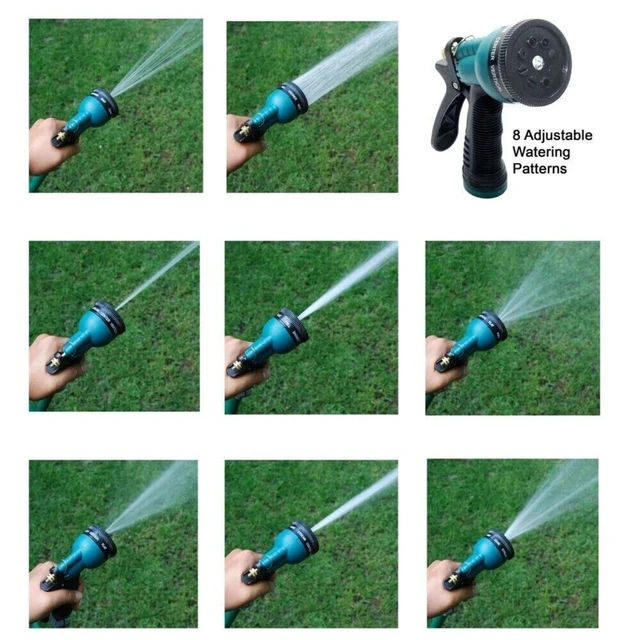 Alt view image 4 of 6 - 2 Pack Garden Hose Nozzle Sprayer Adjustable 8 Patterns Heavy Duty for Hose USA