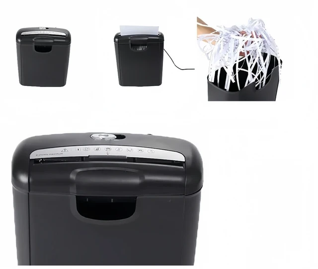 Alt view image 4 of 7 - 6-Sheet Strip-Cut Paper Shredder Credit Card CD DVD Commercial Office Heavy Duty Destory