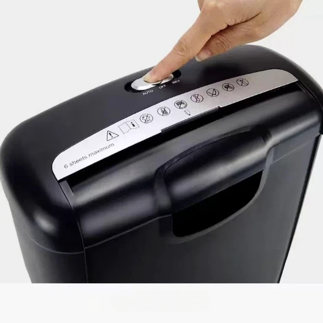 Alt view image 6 of 7 - 6-Sheet Strip-Cut Paper Shredder Credit Card CD DVD Commercial Office Heavy Duty Destory