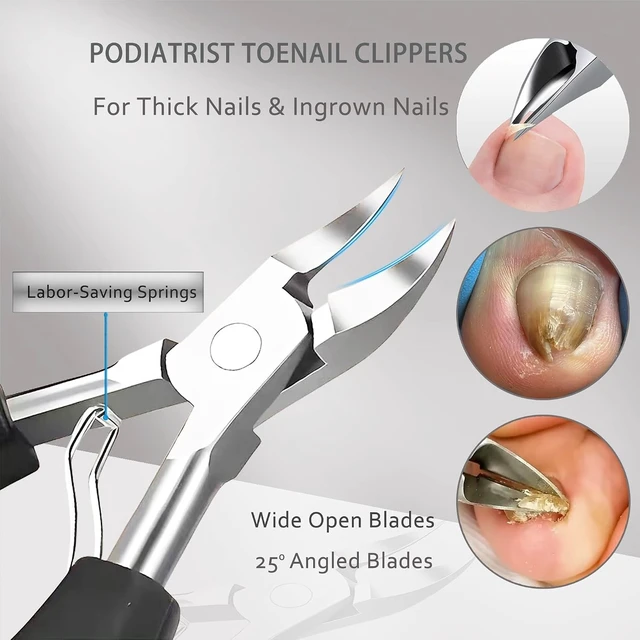 Alt view image 4 of 7 - Podiatrist Heavy Duty Toenail Clippers For Seniors Thick Ingrown Nails