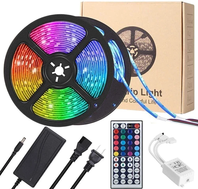 Main image of LED Strip Lights 32.8 ft Music Sync Bluetooth 5050 RGB Room Light with Remote