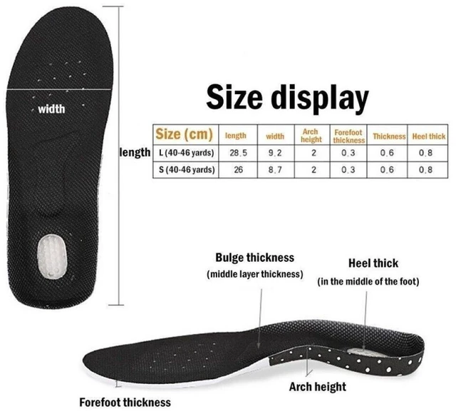 Alt view image 7 of 7 - Orthotic Insoles for Arch Support Flat Feet Plantar Fasciitis Back & Heel Pain