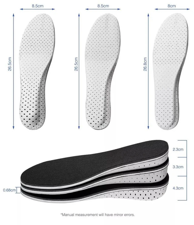 Main image of Breath Shoe Insole Air Cushion Heel insert Increase Taller Height Lift Men Women