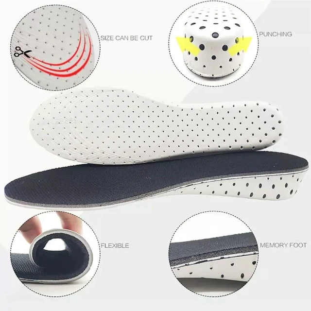 Alt view image 4 of 7 - Breath Shoe Insole Air Cushion Heel insert Increase Taller Height Lift Men Women