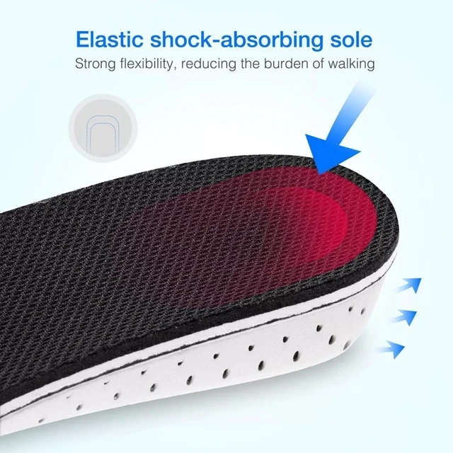 Alt view image 7 of 7 - Breath Shoe Insole Air Cushion Heel insert Increase Taller Height Lift Men Women