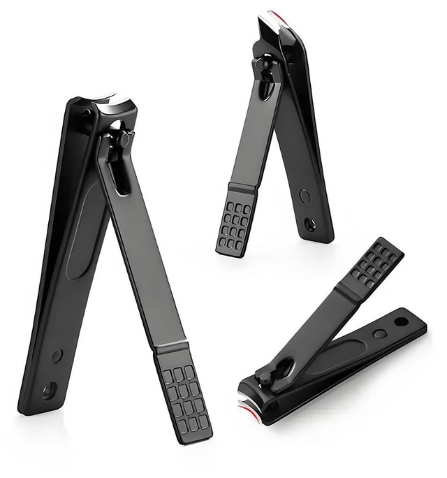 Main image of 3 PCS Premium Nail Clipper Set for Men Stainless Steel Fingernail Toenail Tool