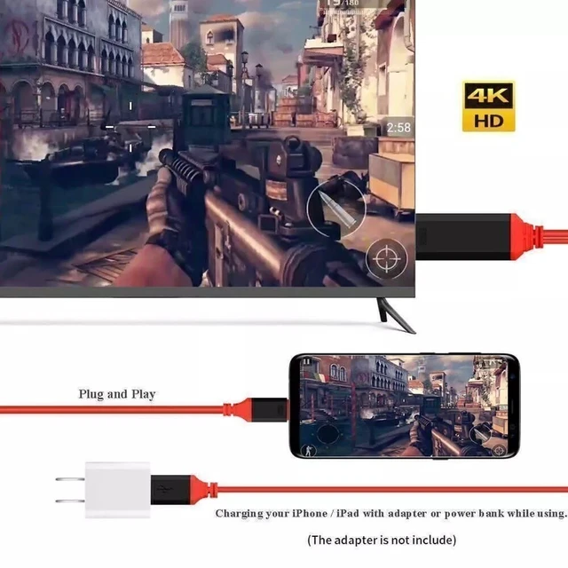 Alt view image 3 of 7 - 4K USB Type C to HDMI TV Video Cable Adapter Cord For Android Phone Tablet 2M