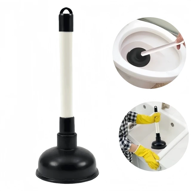 Alt view image 4 of 7 - 2 PCS Heavy Duty 4 in Rubber Toilet Plunger Drain Unclogger Strong Suction US