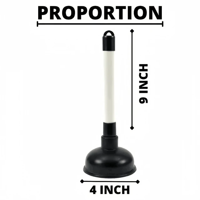 Alt view image 6 of 7 - 2 PCS Heavy Duty 4 in Rubber Toilet Plunger Drain Unclogger Strong Suction US
