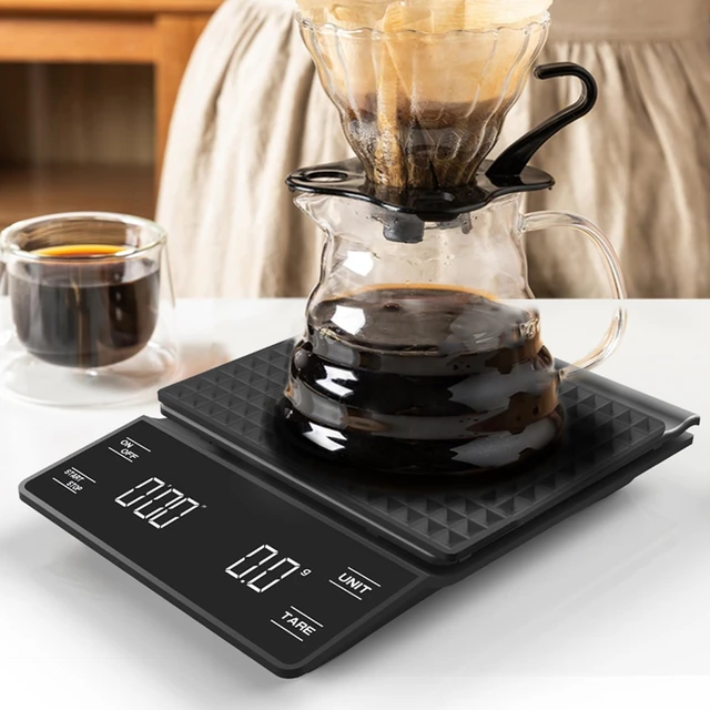 Alt view image 3 of 4 - Precision Coffee Scale w/ Timer 3kg/0.1g for Espresso Pour Over Maker Brew
