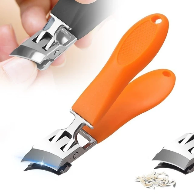Alt view image 5 of 7 - Angled Toenail Clippers for Thick Ingrown Nails Seniors Heavy Duty Stainless Orange