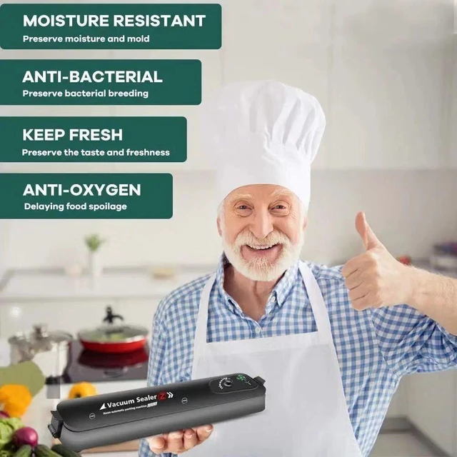 Alt view image 7 of 7 - Auto Vacuum Sealer Machine Food Preservation Storage Saver Automatic w/ Seal Bag