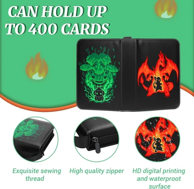 Alt view image 4 of 7 - 4 Pocket Trading Card Binder Holder Fits 400 Cards Premium Sleeves Album TCG USA