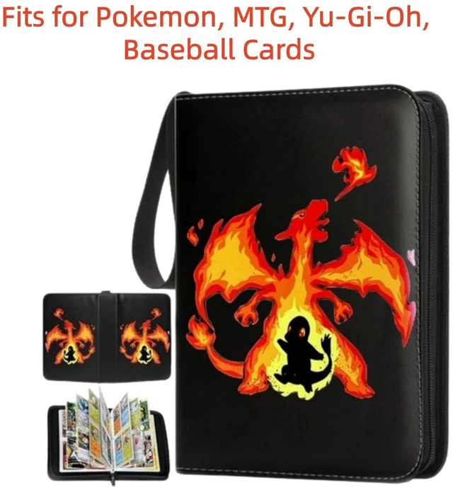 Alt view image 7 of 7 - 4 Pocket Trading Card Binder Holder Fits 400 Cards Premium Sleeves Album TCG USA