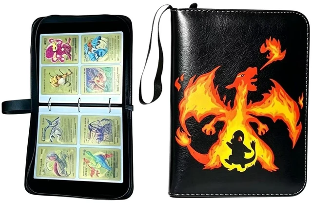 Main image of 4 Pocket Trading Card Binder Holder Fits 400 Cards Premium Sleeves Album TCG USA