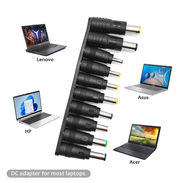 Alt view image 4 of 6 - 10 PCS Universal 5.5 x 2.1 mm DC Connector Jack Power Adapter | Laptop Charger Tips, Barrel Supply Plugs for Laptop Charger, Led Strip, Webcam, Router