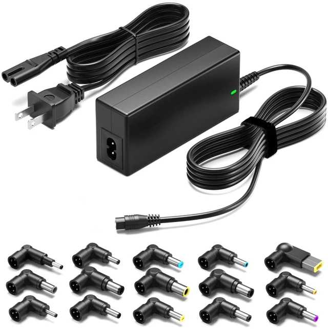 Main image of 90W Universal AC Adapter Laptop Charger Replacement for Dell HP Acer Asus Lenovo IBM Toshiba Samsung Sony Fujitsu Notebook Ultrabook Chromebook Power Supply Cord with 15 Tips