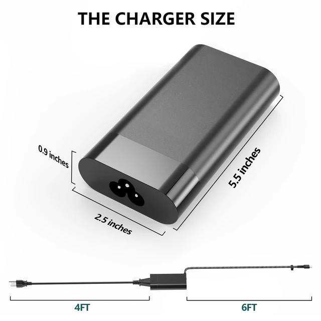 Alt view image 4 of 7 - 100W USB-C Charger Fit for HP Spectre Fold 17 x360 Pavilion Plus 14 | 16-aa0047nr 14-ew1010nr ZBook Firefly 14 16 G11 Envy 17-cw1087nr 17-cw1097nr TPN-LA31 N57041-001 N56858-0 Power