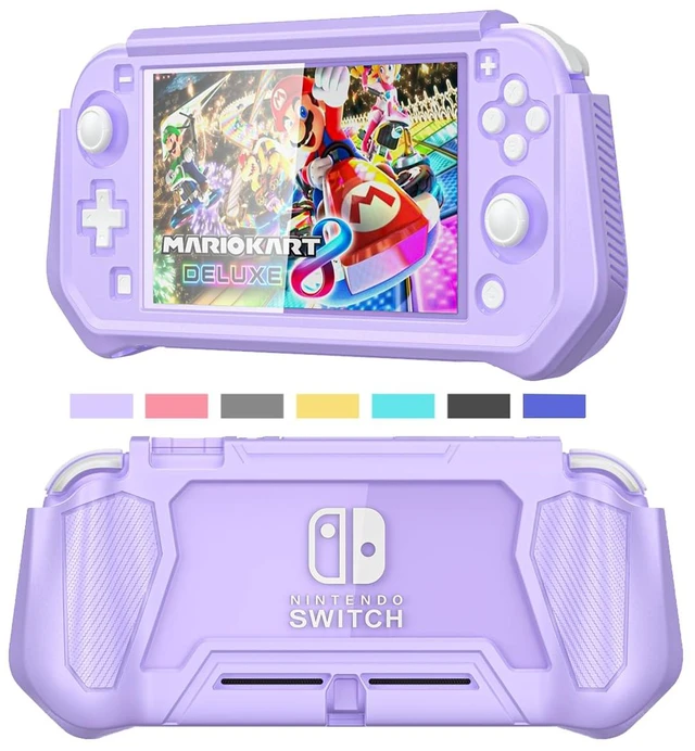 Main image of Compatible with Nintendo Switch Lite Screen Protector Case Cover with Hand Grip, Detachable Protective Case with Shockproof and Anti-Scratch Design for Nintendo Switch Lite, Purple