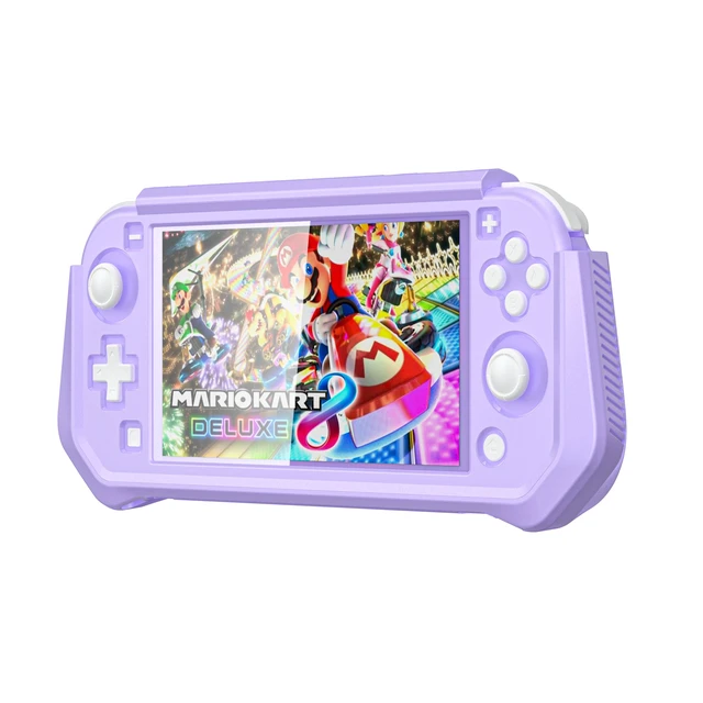 Alt view image 3 of 7 - Compatible with Nintendo Switch Lite Screen Protector Case Cover with Hand Grip, Detachable Protective Case with Shockproof and Anti-Scratch Design for Nintendo Switch Lite, Purple