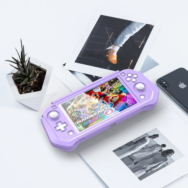 Alt view image 7 of 7 - Compatible with Nintendo Switch Lite Screen Protector Case Cover with Hand Grip, Detachable Protective Case with Shockproof and Anti-Scratch Design for Nintendo Switch Lite, Purple
