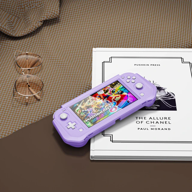 Alt view image 5 of 7 - Compatible with Nintendo Switch Lite Screen Protector Case Cover with Hand Grip, Detachable Protective Case with Shockproof and Anti-Scratch Design for Nintendo Switch Lite, Purple