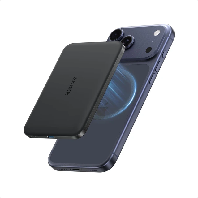 Main image of Nano Magnetic Power Bank, 5,000mAh Qi2-Certified 15W Portable Charger | Ultra-Slim Travel Essential: 0.34 in, Qi2 15W MagSafe-Compatible Battery Pack for iPhone 17/16/15 Series and More