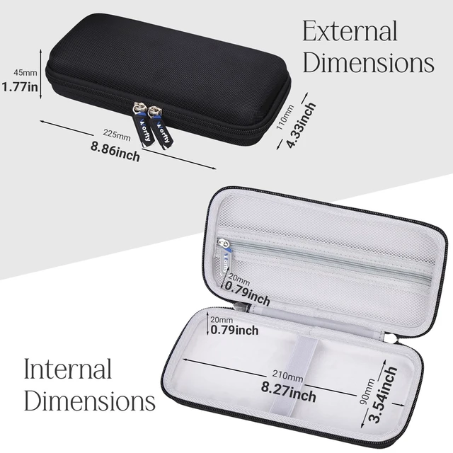 Alt view image 3 of 7 - Travel Carrying Case for Retroid Pocket 6/ G2/ 5/ 4/ 4pro Game Handheld Console (Case Only) - Hard Protective Carrying Storage Bag