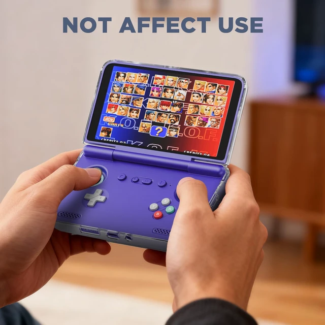 Alt view image 6 of 7 - Protective Case for Retroid Pocket Flip 2 Retro Game Console (Clear) | Clear TPU Cover Compatible with Retroid Pocket Flip 2,Shockproof Drop-Proof Game Console Case Cover