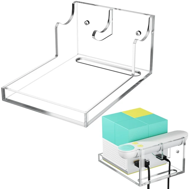 Main image of Wall-Mounted Holder for Nex Playground Console and Remote, Durable Acrylic Shelf Compatible with Nex Playground Game System for Kids & Families, Keep Organized and Secure (Holder Only)
